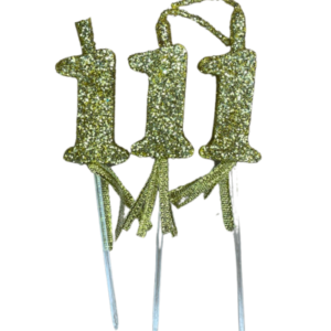 NUMEROS VELA CHICO TELGOPOR DORADO 1 x3