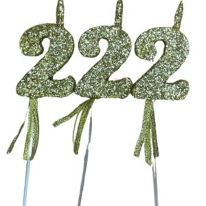 NUMEROS VELA CHICO TELGOPOR DORADO 2 x3