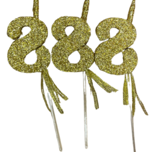 NUMEROS VELA CHICO TELGOPOR DORADO 8 x3