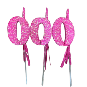 NUMEROS VELA CHICO TELGOPOR FUCSIA 0 x3
