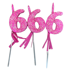 NUMEROS VELA CHICO TELGOPOR FUCSIA 6 x3