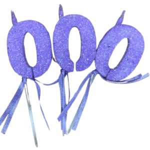 NUMEROS VELA CHICO TELGOPOR LILA 0 x3