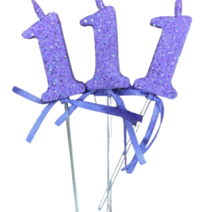 NUMEROS VELA CHICO TELGOPOR LILA 1 x3