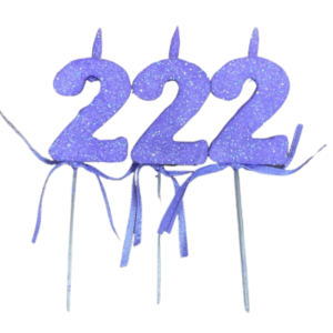 NUMEROS VELA CHICO TELGOPOR LILA 2 x3