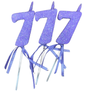 NUMEROS VELA CHICO TELGOPOR LILA 7 x3