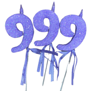 NUMEROS VELA CHICO TELGOPOR LILA 9 x3