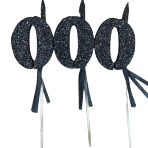 NUMEROS VELA CHICO TELGOPOR NEGRO 0 x3