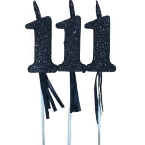 NUMEROS VELA CHICO TELGOPOR NEGRO 1 x3