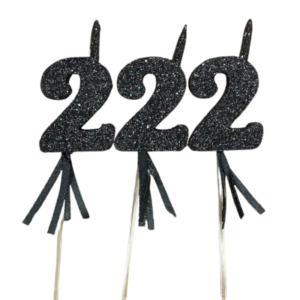 NUMEROS VELA CHICO TELGOPOR NEGRO 2 x3