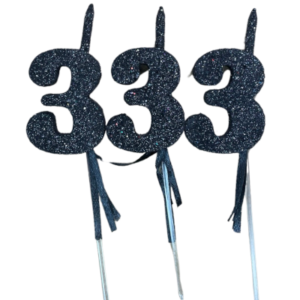 NUMEROS VELA CHICO TELGOPOR NEGRO 3 x3