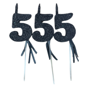 NUMEROS VELA CHICO TELGOPOR NEGRO 5 x3