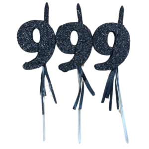 NUMEROS VELA CHICO TELGOPOR NEGRO 9 x3