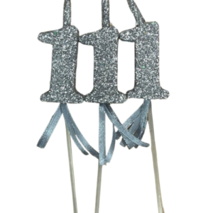 NUMEROS VELA CHICO TELGOPOR PLATEADO 1 x3