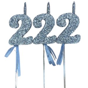 NUMEROS VELA CHICO TELGOPOR PLATEADO 2 x3