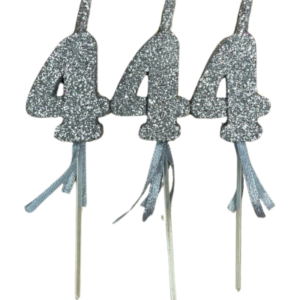 NUMEROS VELA CHICO TELGOPOR PLATEADO 4 x3