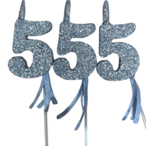 NUMEROS VELA CHICO TELGOPOR PLATEADO 5 x3
