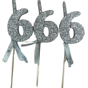 NUMEROS VELA CHICO TELGOPOR PLATEADO 6 x3