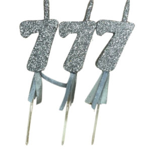 NUMEROS VELA CHICO TELGOPOR PLATEADO 7 x3