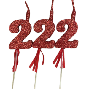 NUMEROS VELA CHICO TELGOPOR ROJO 2 x3