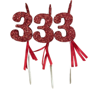 NUMEROS VELA CHICO TELGOPOR ROJO 3 x3