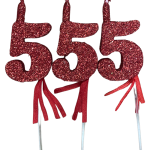 NUMEROS VELA CHICO TELGOPOR ROJO 5 x3