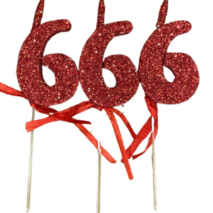 NUMEROS VELA CHICO TELGOPOR ROJO 6 x3