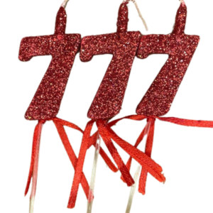 NUMEROS VELA CHICO TELGOPOR ROJO 7 x3