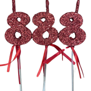 NUMEROS VELA CHICO TELGOPOR ROJO 8 x3