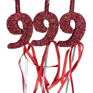 NUMEROS VELA CHICO TELGOPOR ROJO 9 x3