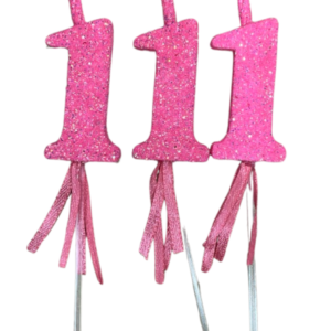 NUMEROS VELA CHICO TELGOPOR ROSA CHICLE 1 x3