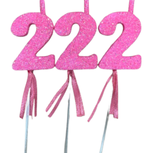 NUMEROS VELA CHICO TELGOPOR ROSA CHICLE 2 x3