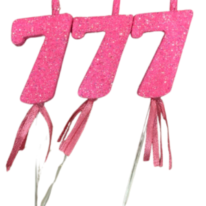 NUMEROS VELA CHICO TELGOPOR ROSA CHICLE 7 x3