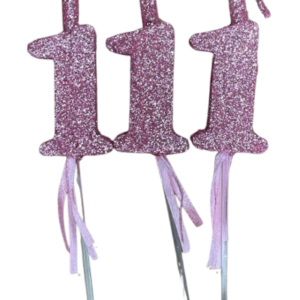 NUMEROS VELA CHICO TELGOPOR ROSA GOLD 1 x3