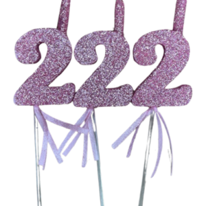 NUMEROS VELA CHICO TELGOPOR ROSA GOLD 2 x3