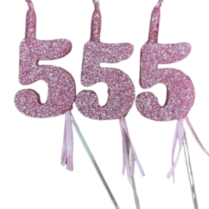 NUMEROS VELA CHICO TELGOPOR ROSA GOLD 5 x3