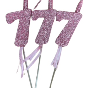 NUMEROS VELA CHICO TELGOPOR ROSA GOLD 7 x3
