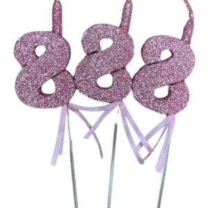 NUMEROS VELA CHICO TELGOPOR ROSA GOLD 8 x3