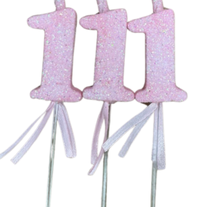 NUMEROS VELA CHICO TELGOPOR ROSA BEBE 1 x3