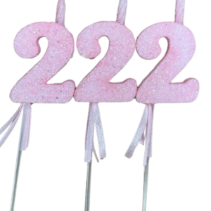 NUMEROS VELA CHICO TELGOPOR ROSA BEBE 2 x3
