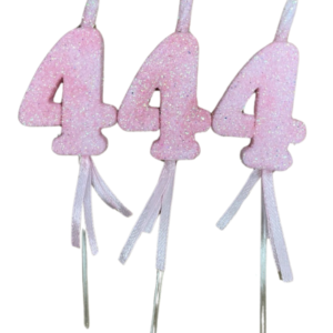 NUMEROS VELA CHICO TELGOPOR ROSA BEBE 4 x3