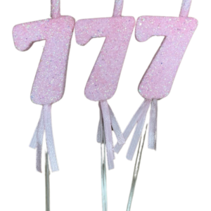 NUMEROS VELA CHICO TELGOPOR ROSA BEBE 7 x3
