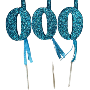 NUMEROS VELA CHICO TELGOPOR TURQUESA 0 x3