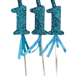 NUMEROS VELA CHICO TELGOPOR TURQUESA 1 x3