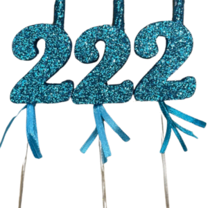 NUMEROS VELA CHICO TELGOPOR TURQUESA 2 x3
