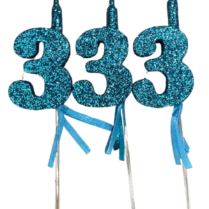 NUMEROS VELA CHICO TELGOPOR TURQUESA 3 x3