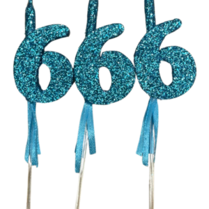 NUMEROS VELA CHICO TELGOPOR TURQUESA 6 x3