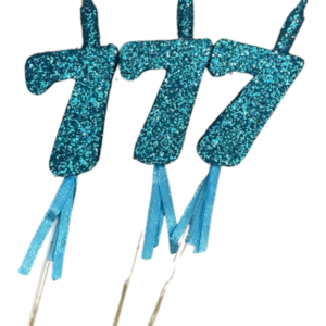 NUMEROS VELA CHICO TELGOPOR TURQUESA 7 x3