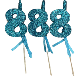NUMEROS VELA CHICO TELGOPOR TURQUESA 8 x3