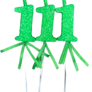 NUMEROS VELA CHICO TELGOPOR VERDE MANZANA 1 x3