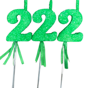 NUMEROS VELA CHICO TELGOPOR VERDE MANZANA 2 x3